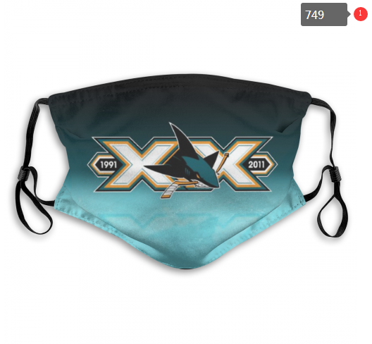NHL San Jose Sharks #2 Dust mask with filter->nhl dust mask->Sports Accessory
